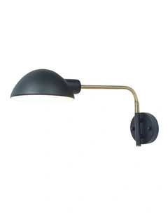 Klass Swing Arm Wall Light Antique Brass