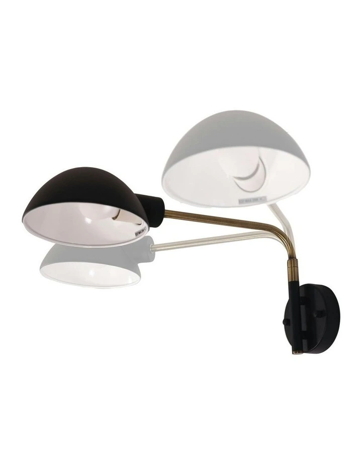 Klass Swing Arm Wall Light Antique Brass image 4