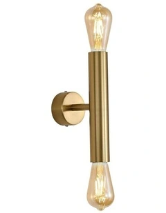 Toli Twin Wall Light Satin Brass 2lt