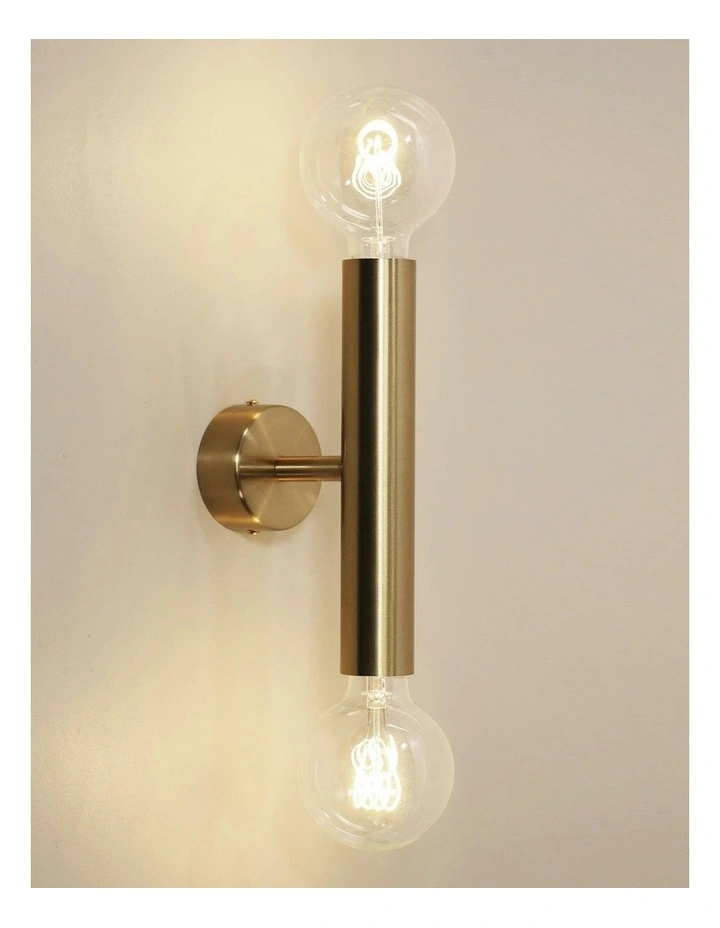 Toli Twin Wall Light Satin Brass 2lt image 3