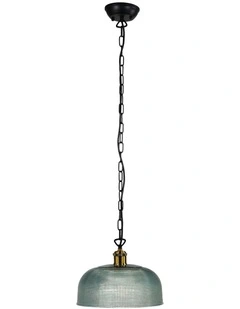 Maison 27 Halophane Glass Pendant in Light Blue