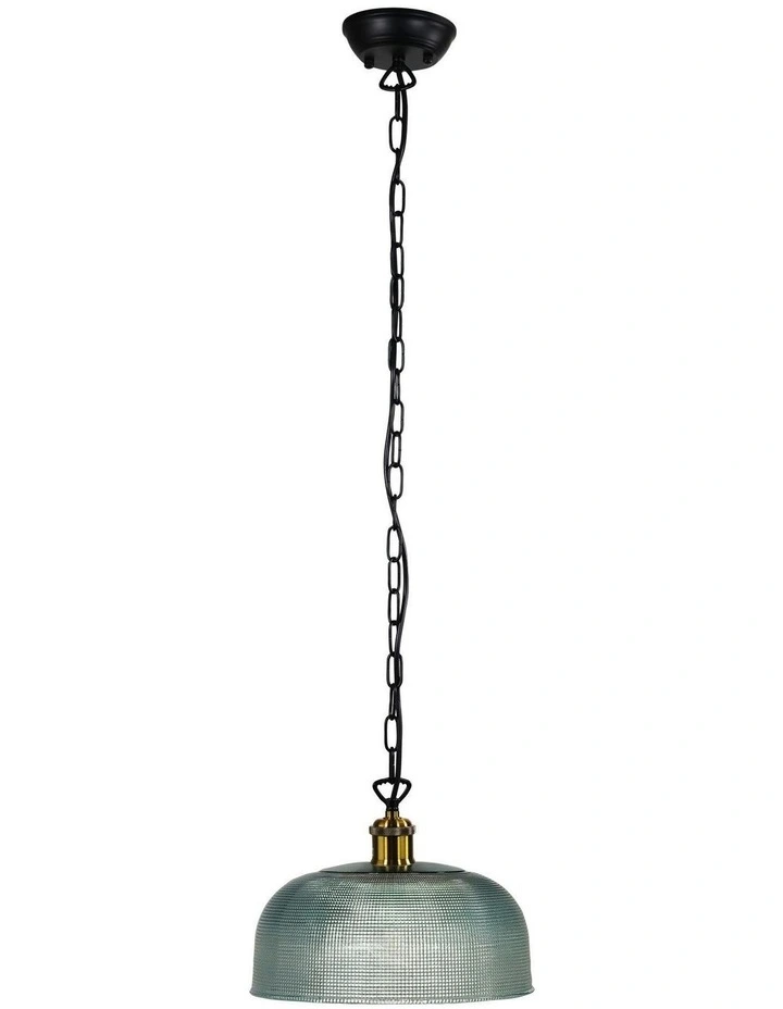 Maison 27 Halophane Glass Pendant in Light Blue image 1
