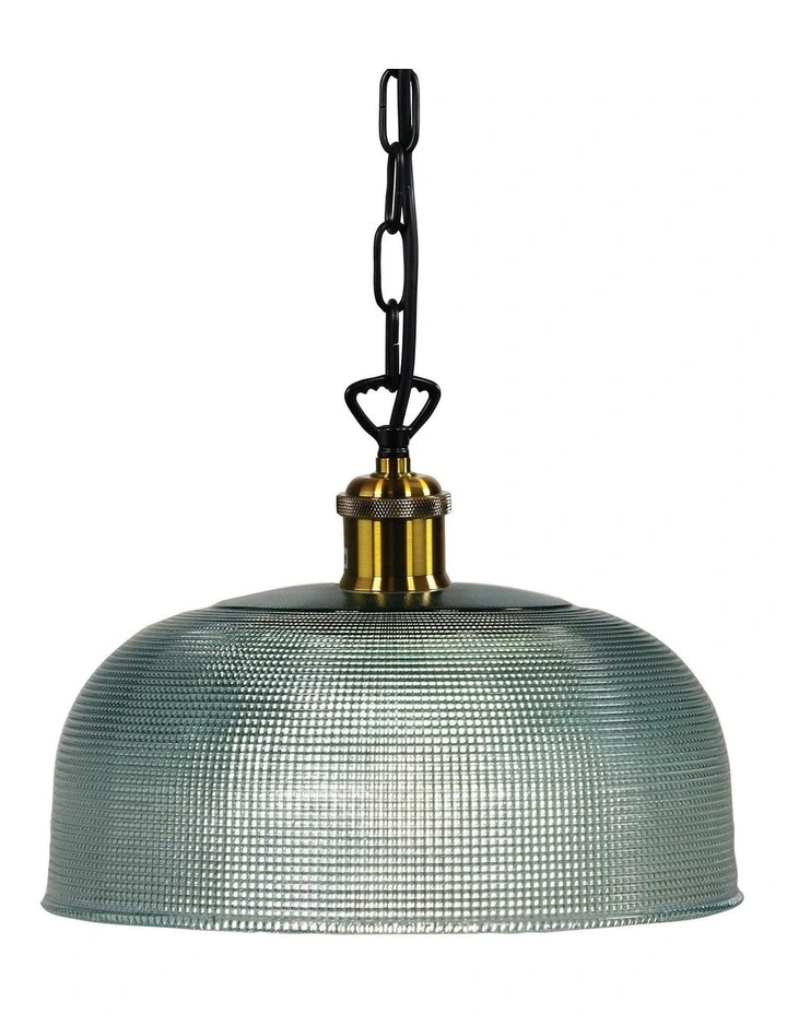 Maison 27 Halophane Glass Pendant in Light Blue image 2