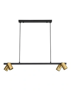Bridge 4lt Spot Pendant Light Satin Brass