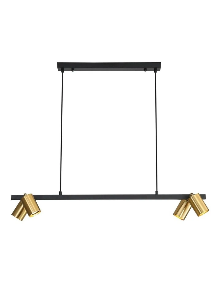 Bridge 4lt Spot Pendant Light Satin Brass image 2