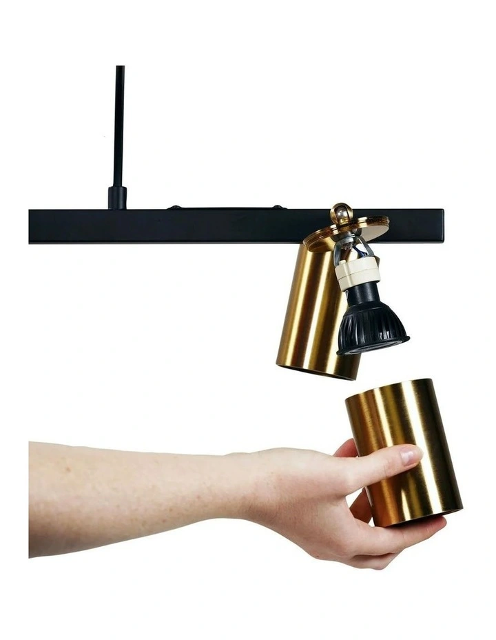 Bridge 4lt Spot Pendant Light Satin Brass image 3
