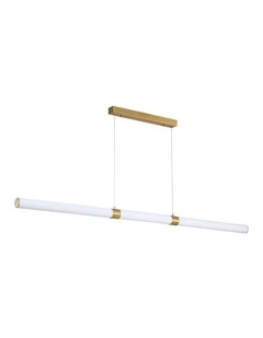 Kallita Opal Matt cm LED Pendant Light Satin Brass 150cm