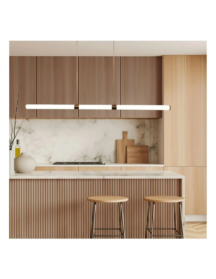 Kallita Opal Matt cm LED Pendant Light Satin Brass 150cm image 3