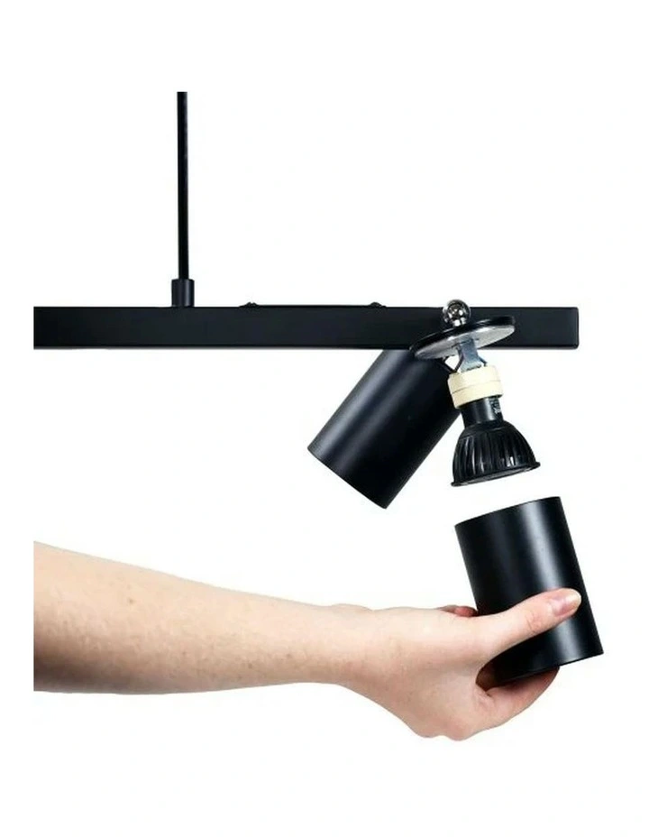 Bridge 6lt Spot Pendant Light Black image 3