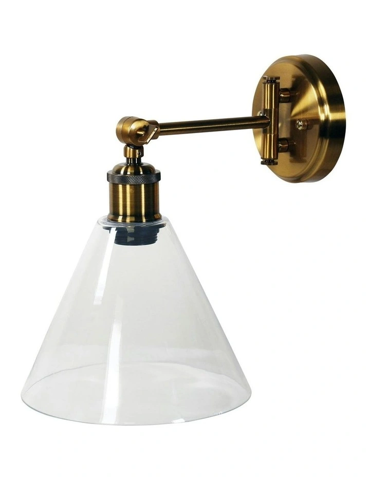 Heath Swing Arm Wall Light Satin Brass image 1