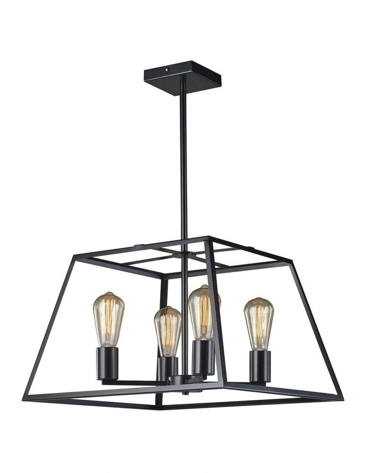 Southport 4 Lits Pendant Light Black image 1