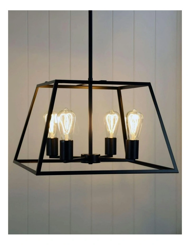 Southport 4 Lits Pendant Light Black image 3