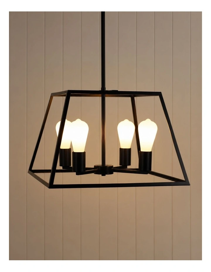 Southport 4 Lits Pendant Light Black image 4