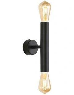 Toli Twin Wall Light Black 2lt