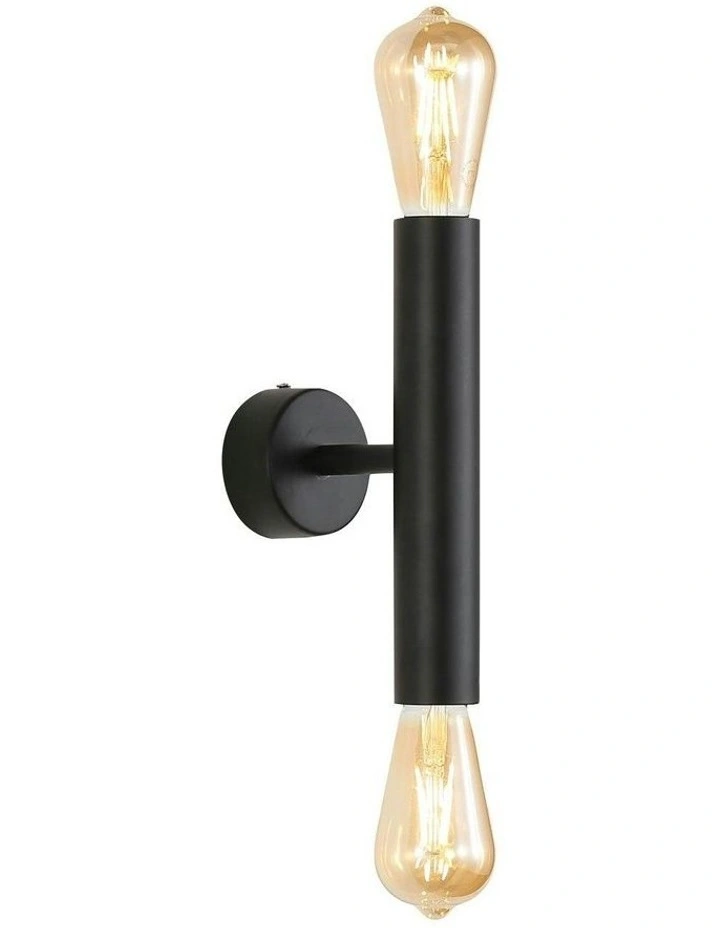 Toli Twin Wall Light Black 2lt image 1