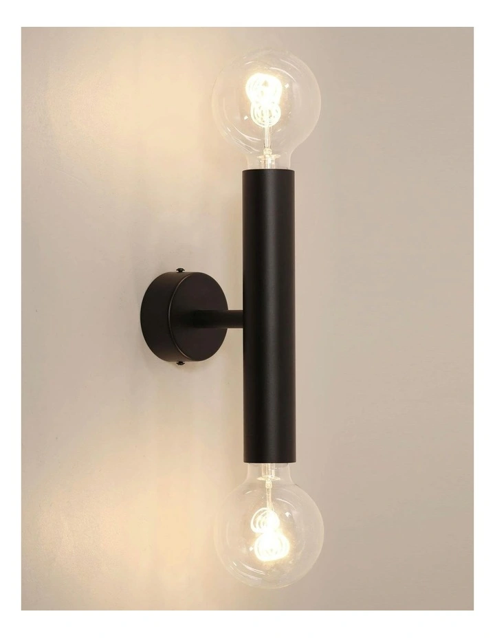 Toli Twin Wall Light Black 2lt image 4