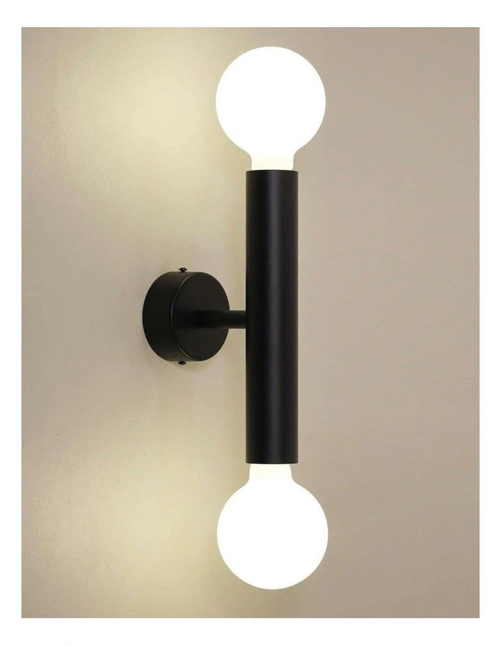 Toli Twin Wall Light Black 2lt image 5