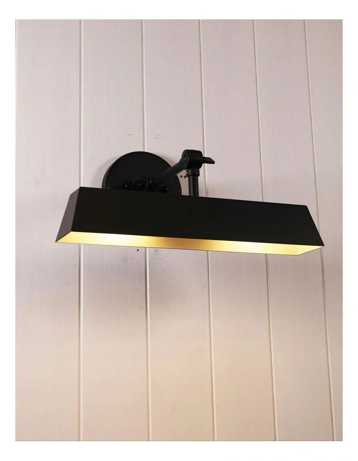 Loxby Metal Wall Light Black image 2