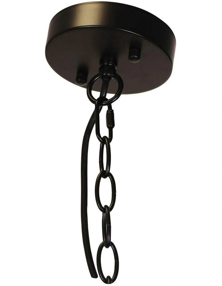 Rochester Traditional Glass Pendant Light Black 5lt image 3