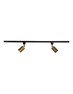 Bridge 2 Track Spot Light in Black & Brass
