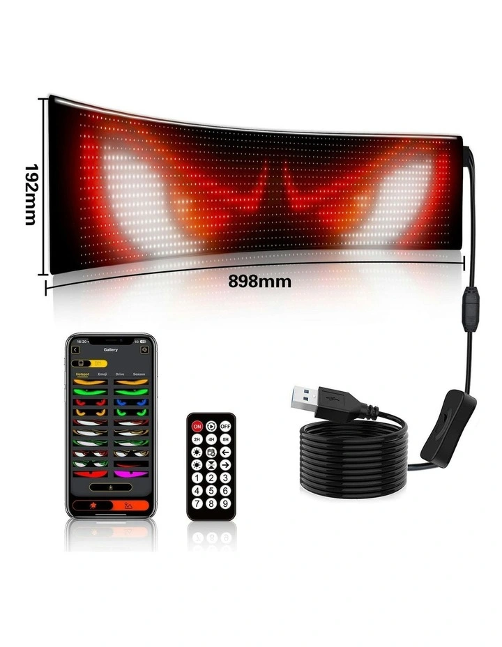 Programmable LED Matrix Panel Flexible Screen IP65 with APP Control 192*898mm image 2