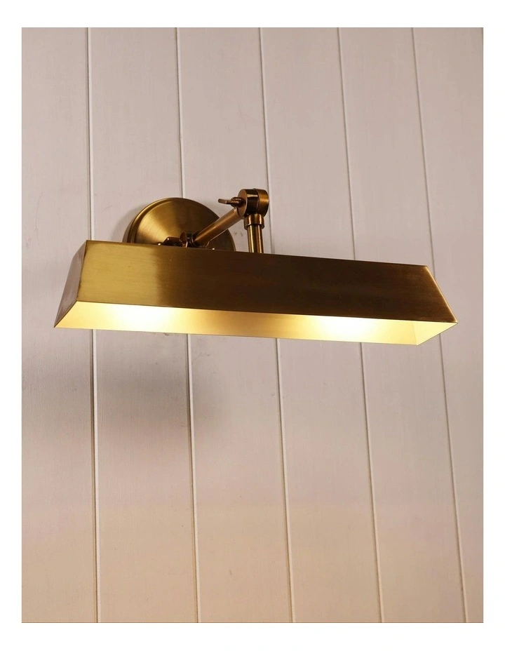 Loxby Metal Wall Light Satin Brass image 2