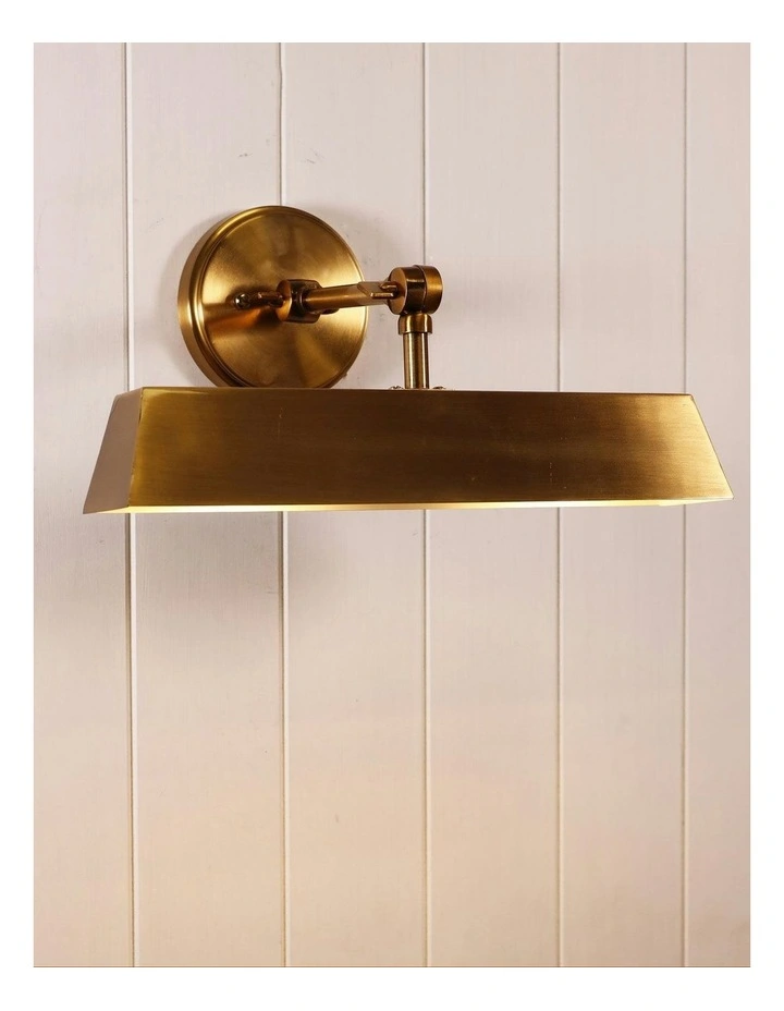 Loxby Metal Wall Light Satin Brass image 3