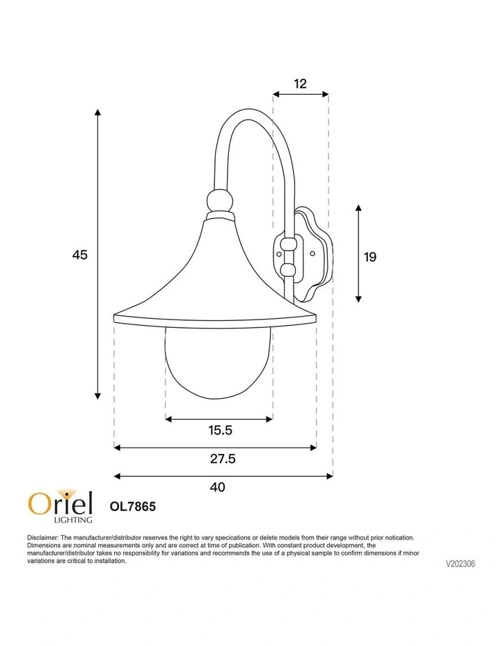 Moca Outdoor Wall Light Black image 3