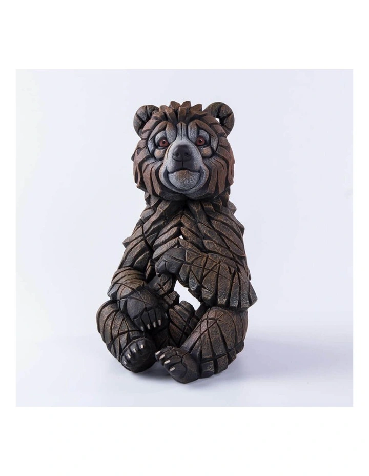 Edge Sculpture - Bear Cub Figure - Stone Resin - Garden & Home Decor image 2