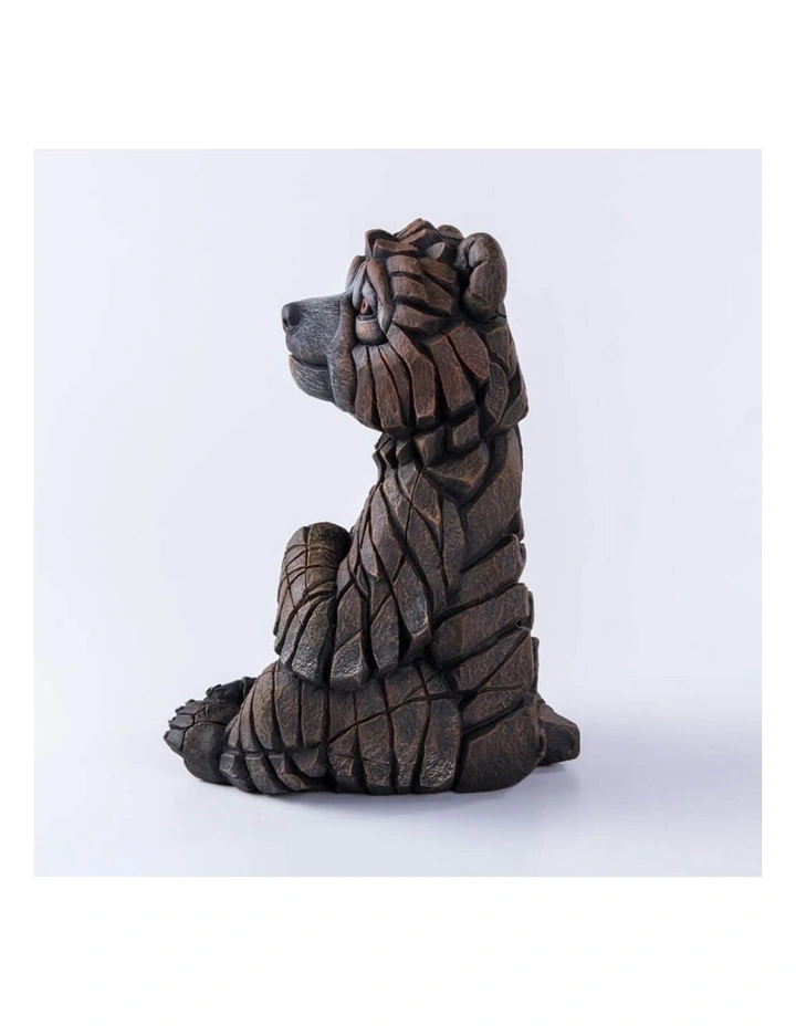 Edge Sculpture - Bear Cub Figure - Stone Resin - Garden & Home Decor image 3
