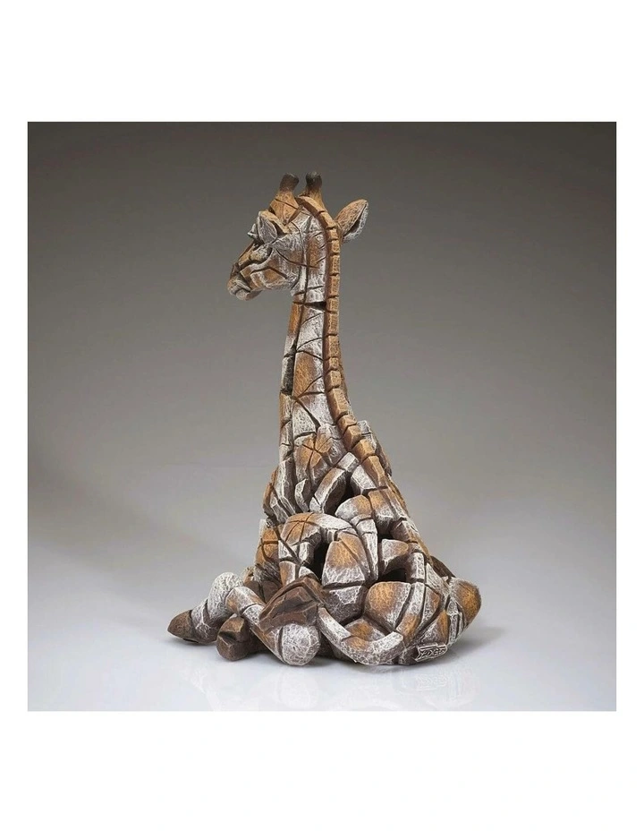Edge Sculpture - Giraffe Calf Figure - Stone Resin - Garden & Home Decor, 29cm H image 6