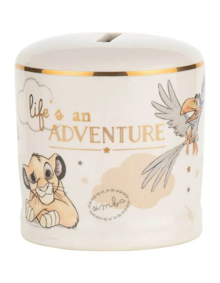 Disney Gifts - Simba Money Bank Ceramic 'Life's an Adventure' image 1