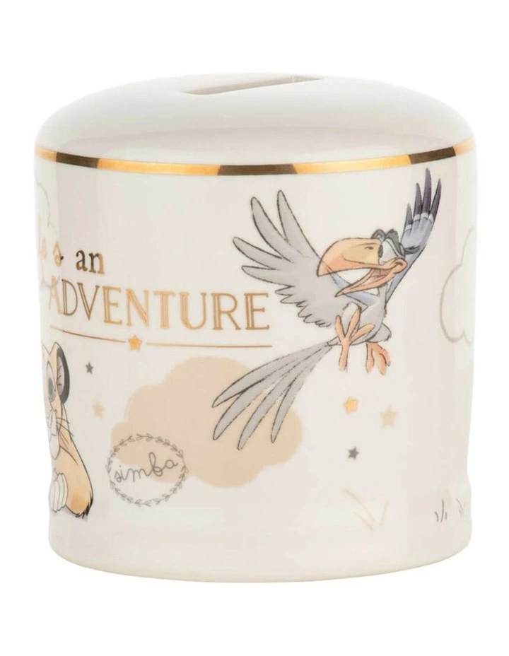 Disney Gifts - Simba Money Bank Ceramic 'Life's an Adventure' image 2