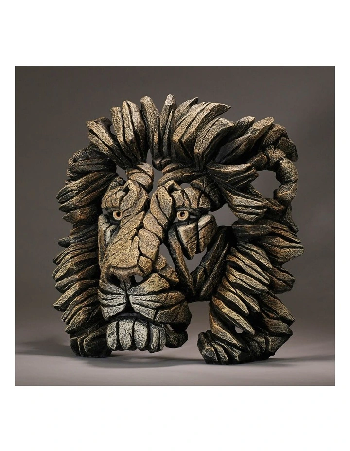 Edge Sculpture - Bust Lion - Stone Resin - Garden & Home Decor Sculpture image 4