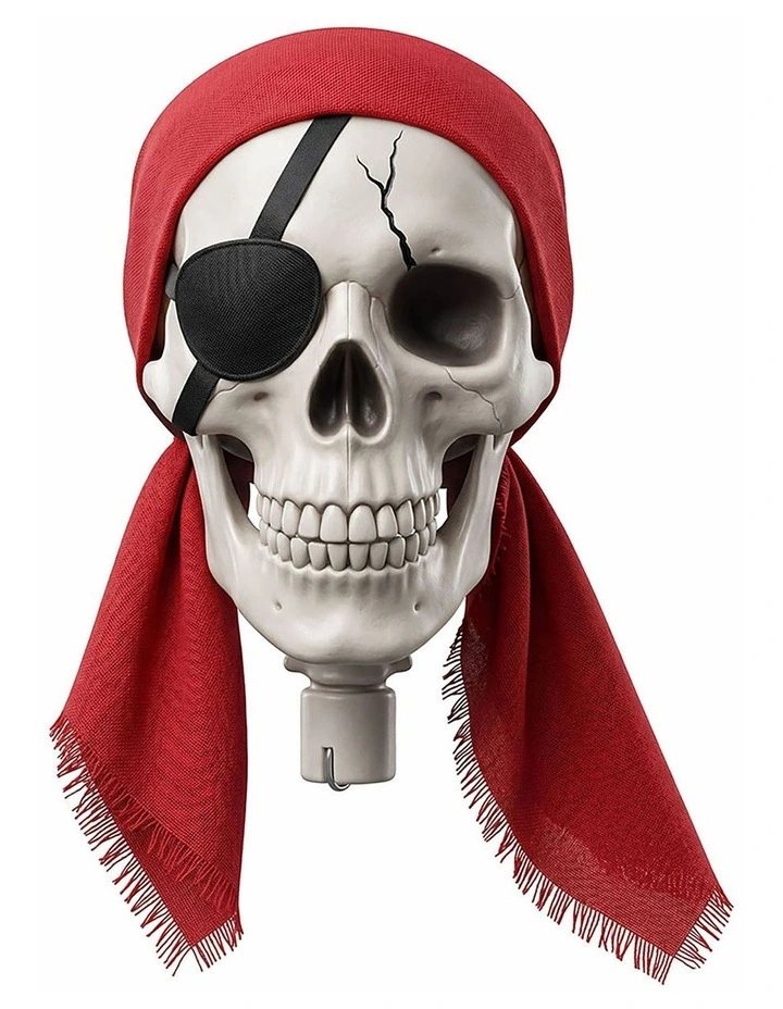 Yezi Halloween Skeleton 166cm Life Size Pirate Decor Poseable PE White image 3