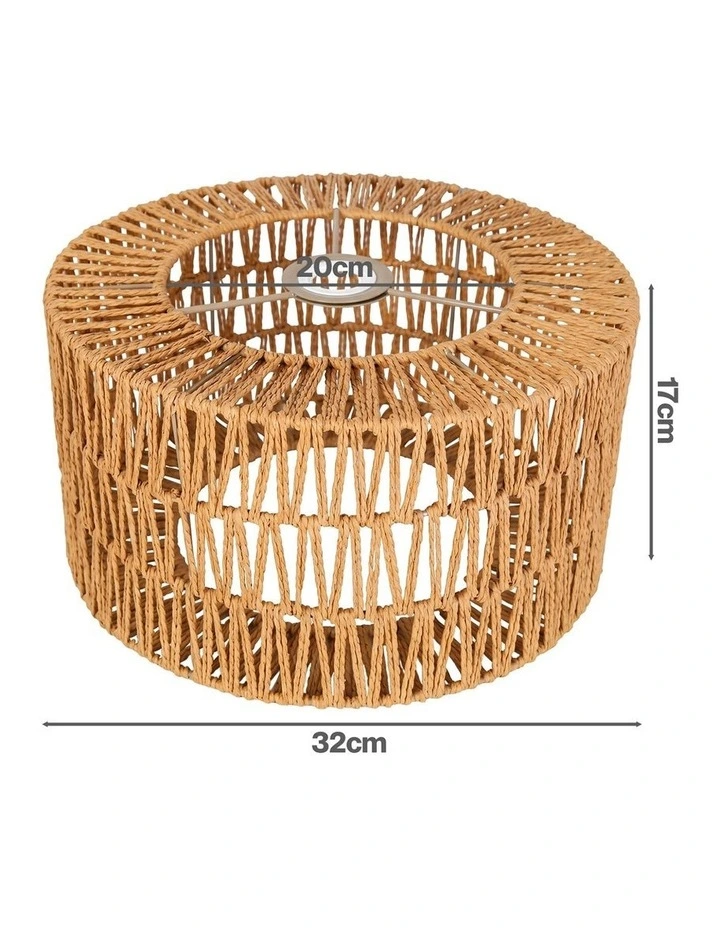 Emitto Ceiling Pendant Light Shade Boho Woven Lamp Cover Home Decor Yellow image 3
