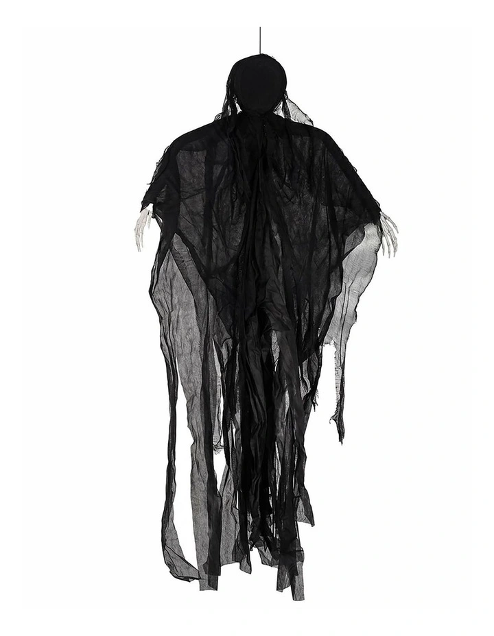 Yezi Halloween Decorations Grim Reaper 130cm Black Polyester Foam image 2