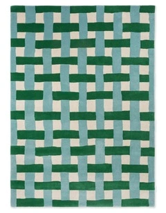 Harlequin Basket Weave Emerald/Aquamarine 144107 - Sophie Robinson
