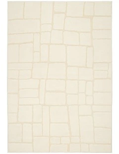 LOOPSIE BUKTA TEXTURED ABSTRACT NEUTRAL WASHABLE RUG