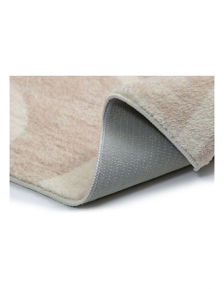 LOOPSIE  GLIS IVORY AND BEIGE LINES WASHABLE RUG image 3