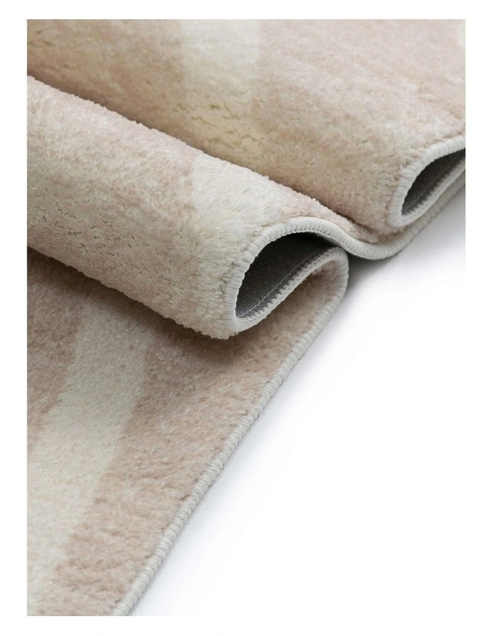 LOOPSIE  GLIS IVORY AND BEIGE LINES WASHABLE RUG image 4