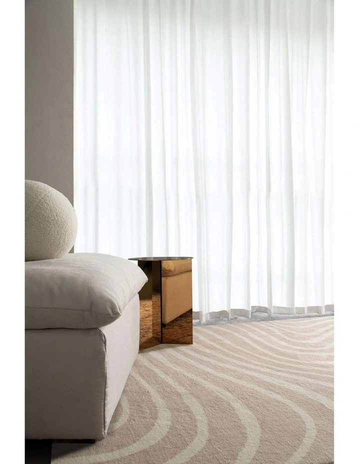 LOOPSIE  GLIS IVORY AND BEIGE LINES WASHABLE RUG image 6