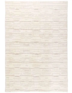MISS AMARA TANDARA GREY AND CREAM ABSTRACT PATTERN WASHABLE RUG