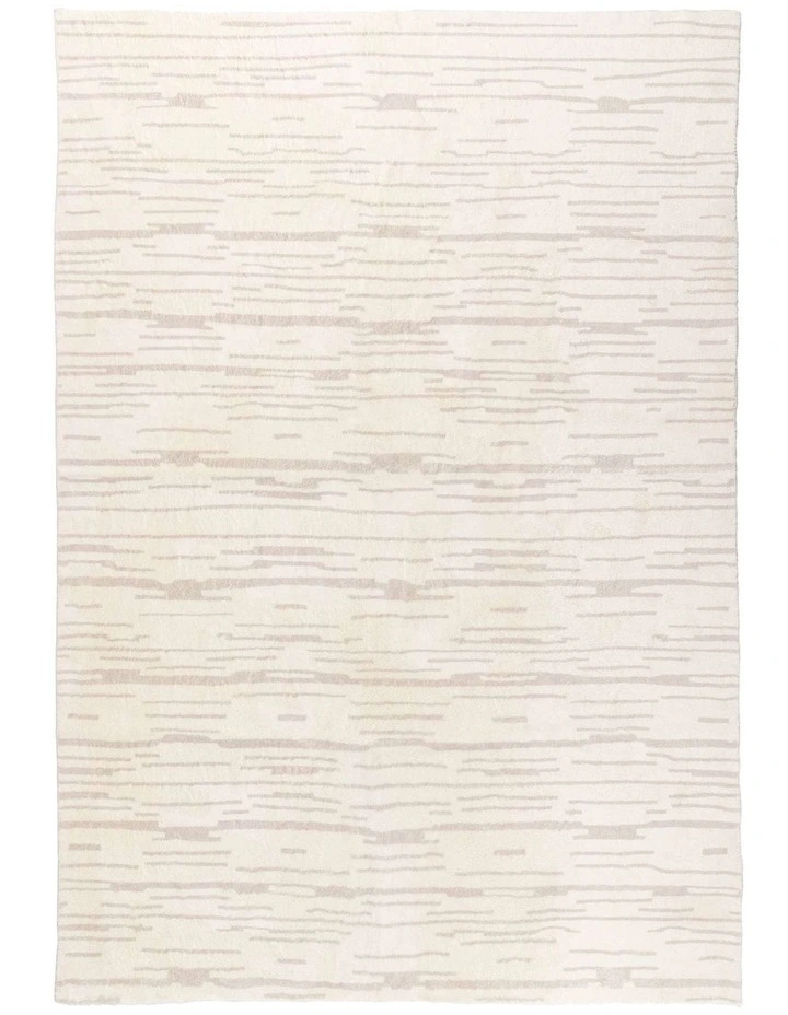 MISS AMARA  TANDARA GREY AND CREAM ABSTRACT PATTERN WASHABLE RUG image 1
