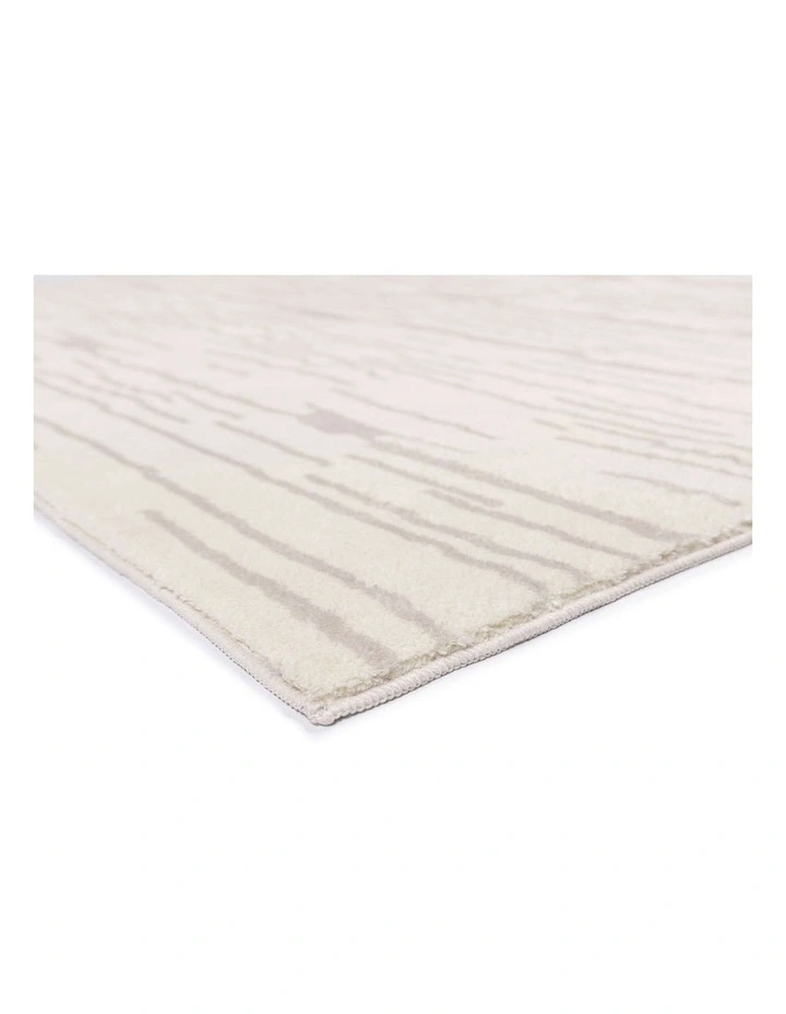 MISS AMARA  TANDARA GREY AND CREAM ABSTRACT PATTERN WASHABLE RUG image 2