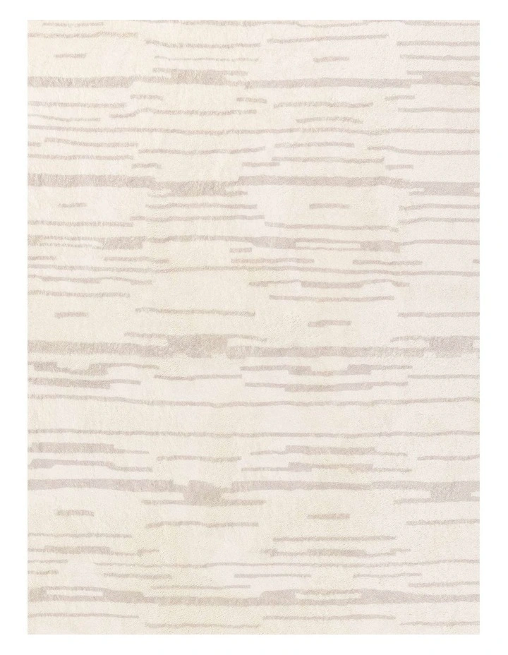 MISS AMARA  TANDARA GREY AND CREAM ABSTRACT PATTERN WASHABLE RUG image 5