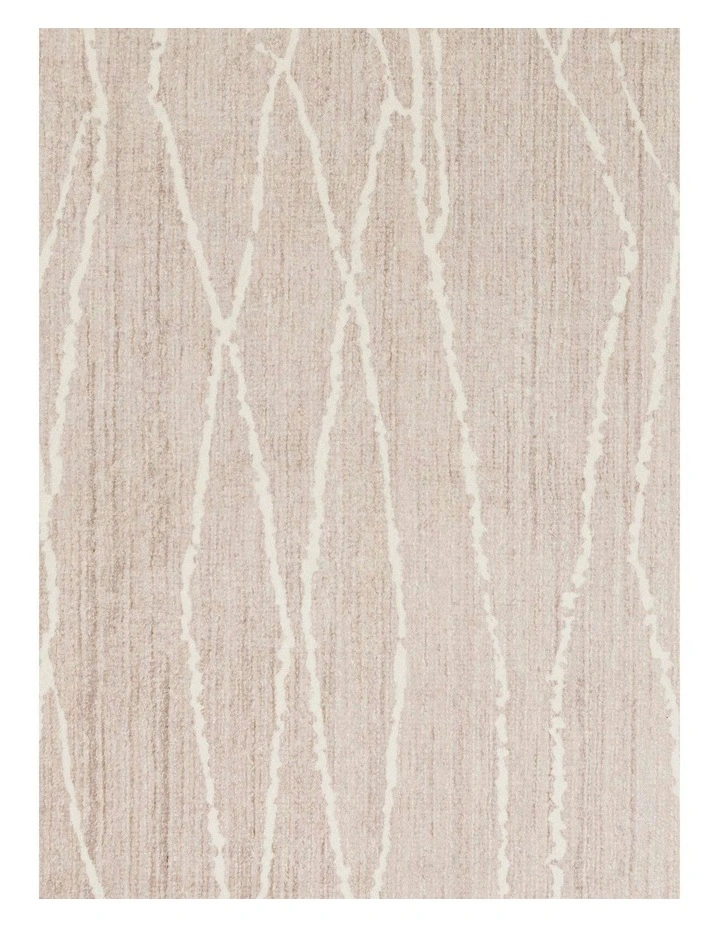 LOOPSIE  BOKAA BEIGE LINED WASHABLE ROUND RUG image 5