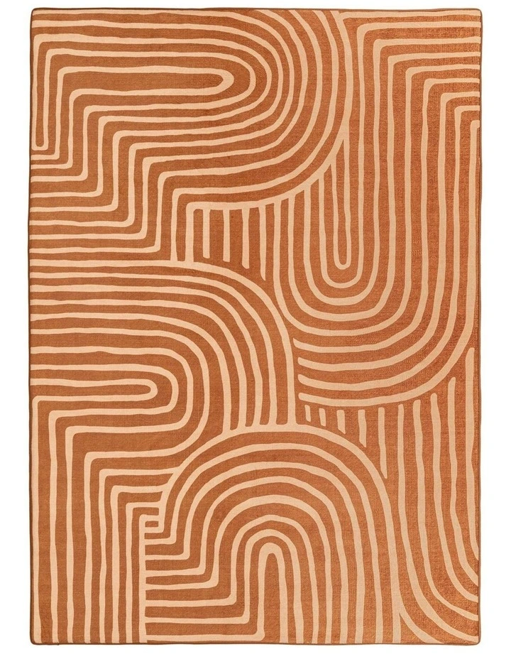 MISS AMARA  ALEF TERRACOTTA ABSTRACT ROLLIE POLLIE PLAYMAT image 1
