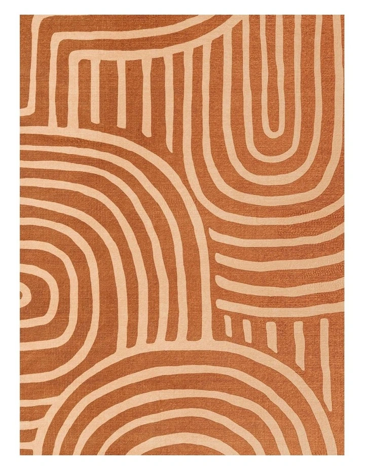 MISS AMARA  ALEF TERRACOTTA ABSTRACT ROLLIE POLLIE PLAYMAT image 5