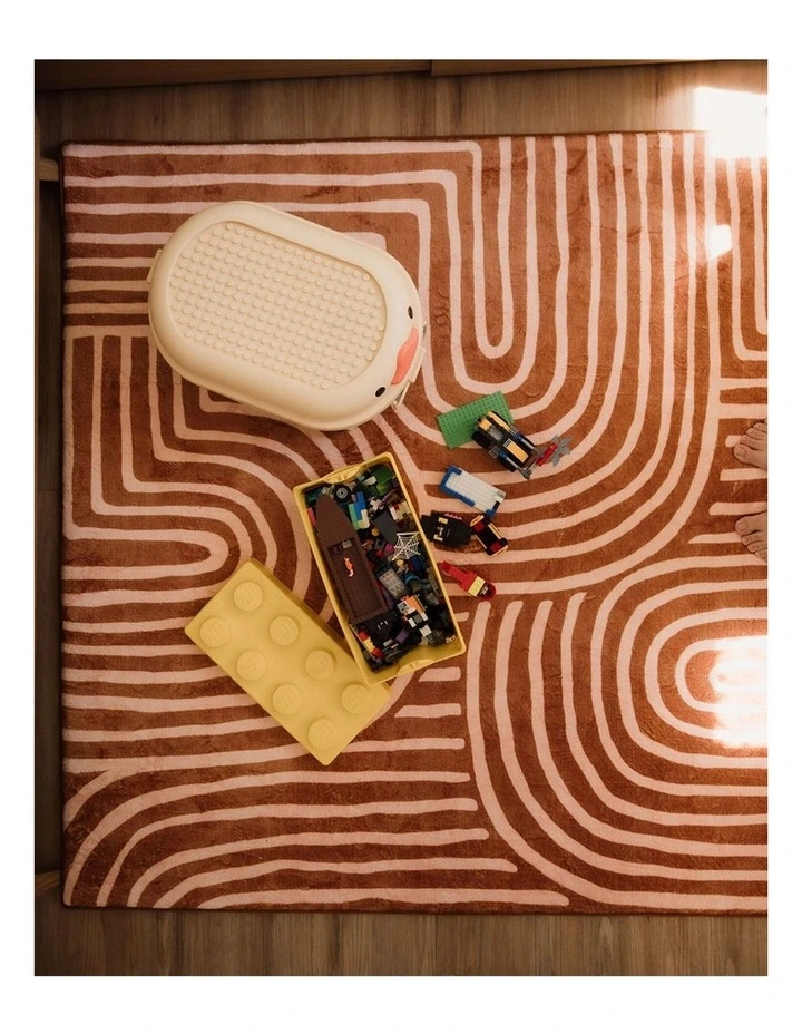 MISS AMARA  ALEF TERRACOTTA ABSTRACT ROLLIE POLLIE PLAYMAT image 7